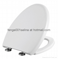Stanitary bathroom metal hinge elongated plastic toilet seat lid-1051 1