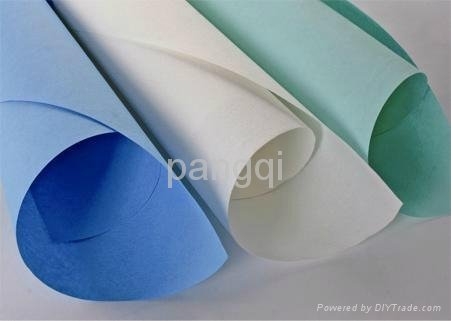 medical crepe paper in blue, green, white color 2