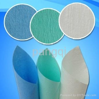 medical crepe paper in blue, green, white color 4