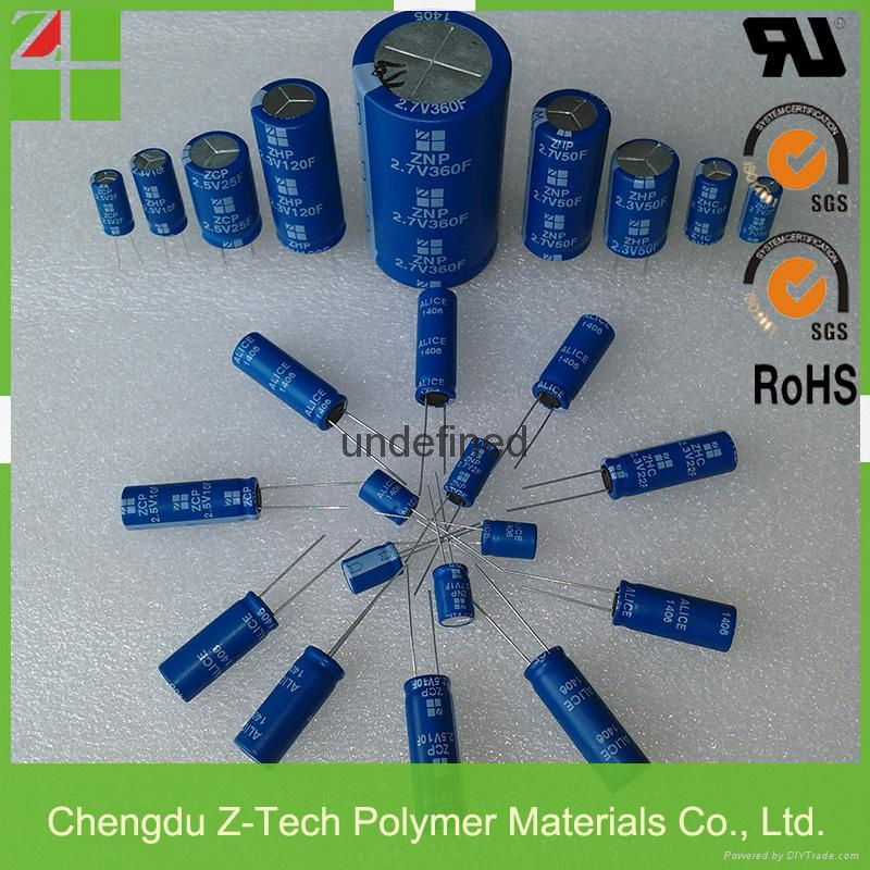 Lead Free & ROHS compliance 2.7V 350F super capacitor 3