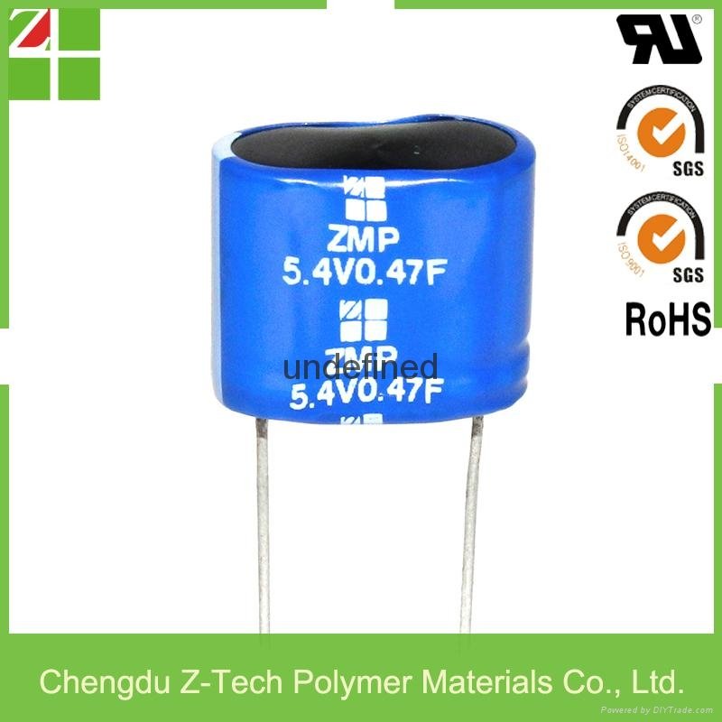 super capacitor lead type 5.4v 0.47F 1F 1.5F 2.5F 3.5F 5F 7.5F 3