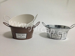 metal tin Mini garden flower plant pot