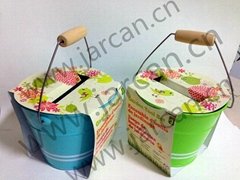 metal tin handy garden bucket for kids toy storage