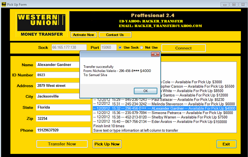 Cvv CC Dumps Track 1/2 Western Union Transfer