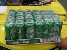 Heinekens Lager Beer Cans and Bottles