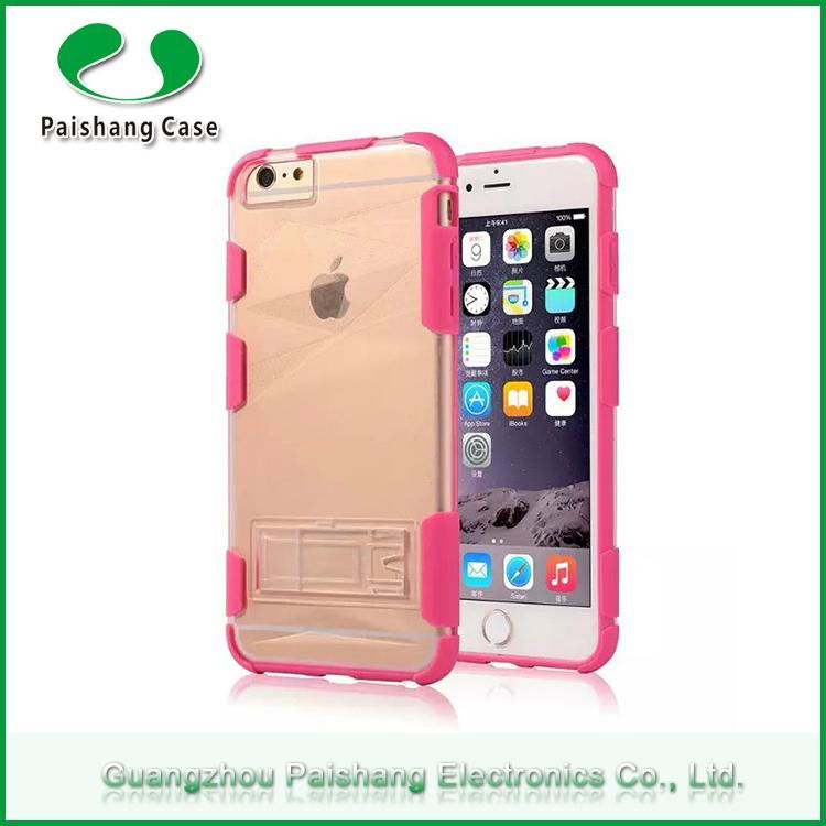 2 in 1 dual layer combo case with kickstand case cover for Apple iphone 6