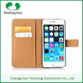 wallet PU flip leather cell phone case cover for iphone 6/ 6 plus with card slot