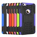 shockproof anti-throw TPU+PC case cover for Apple iphone 6 with kickstand 5