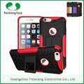 New protective cell phone case TPU+PC 2 in 1 dual layer with kickstand for Apple