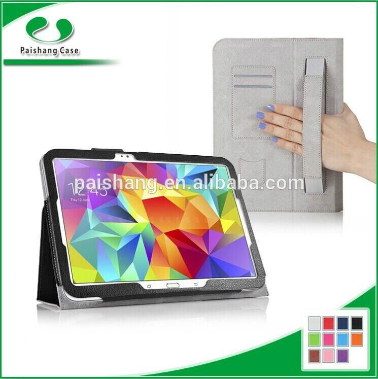 Mobile Accessories Wholesale black hand starp Tablet pc leather case for Samsung