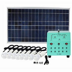 70W Solar Panel System Lighting Kit with 3W*8pcs Led Lamps 