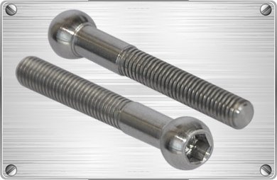 Titanium spherical socket bolt for chemical pipe fitting or motorcycles 
