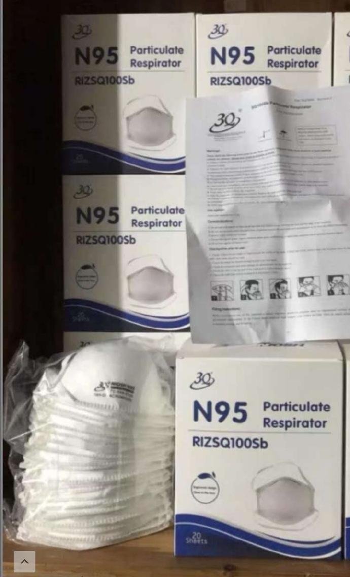 3Q N95 / SQ NIOSH N95 Particulate Respirator Face Mask SQ100SB 4