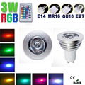 gu10 spot lamps 3w led bulbs dimmable colored lights 230v  4