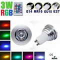 gu10 spot lamps 3w led bulbs dimmable colored lights 230v  2