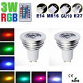 gu10 spot lamps 3w led bulbs dimmable colored lights 230v  1