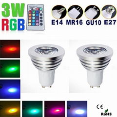 gu10 spot lamps 3w led bulbs dimmable colored lights 230v 