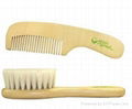 Wooden Baby Hair Brush Set 1