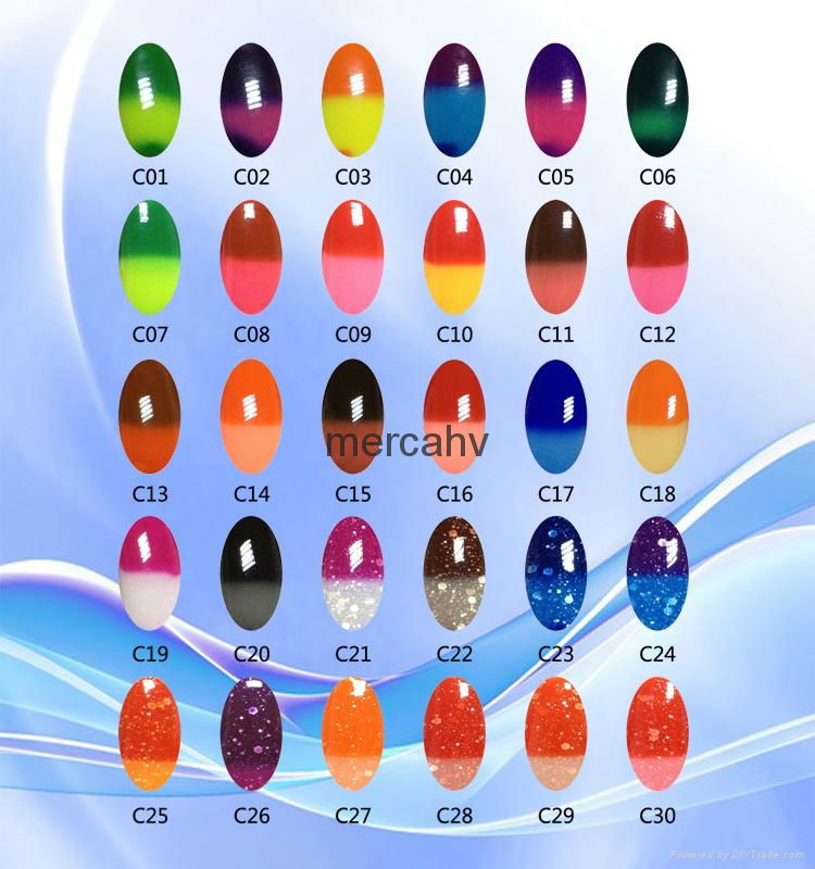 MERCAHV soak off color change nail gel polish C07 for nail art painting 3