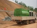 hydroseeder machine for highway project