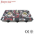 color printed glass top high quality big burner gas stove JY-TG3016 1