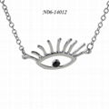 Silver Plating Eye Shape Pendant Neckalce 