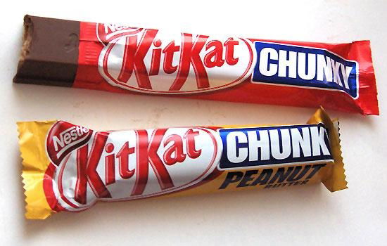 Kit Kat chunky 40g, Lion 42g, Bounty bar 57g 2