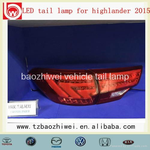 Automobile Rear LED tail light lamp for highlander 2015 Lexus style 