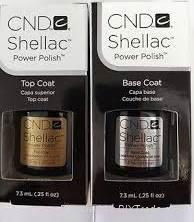 Cnd Shellac Top Coat And Base Coat Duo .25oz