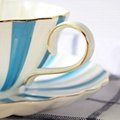 200ml breakfast cup and saucer light blue color 3