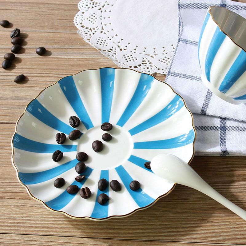 200ml breakfast cup and saucer light blue color 5