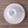 ceramic wholesale silvery rim fine bone china cup and saucer 5