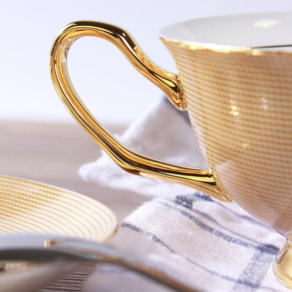 Gold decoration porcelain cup and saucer with factory price 2