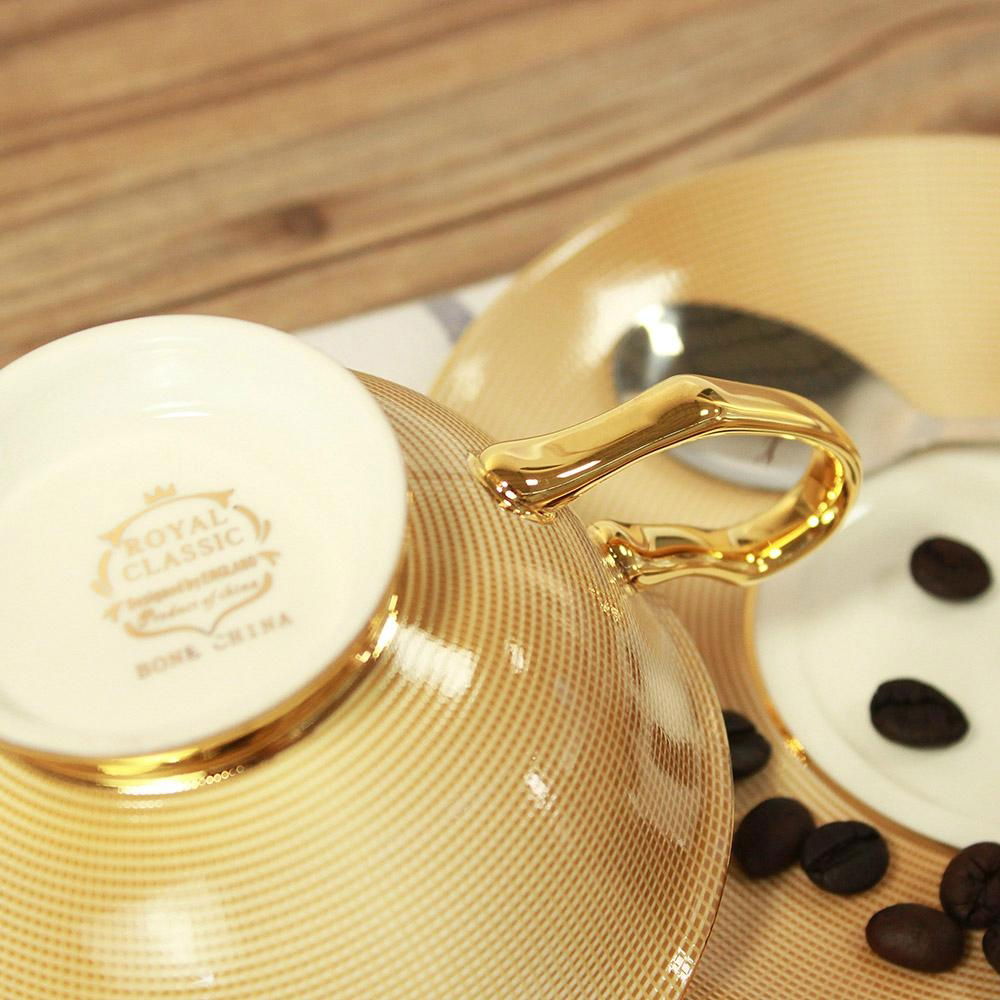 Gold decoration porcelain cup and saucer with factory price 3