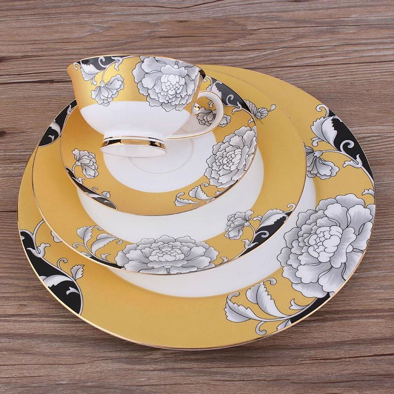 8PCS Royal Fine China Chinese Style Porcelain Dinner Set 5