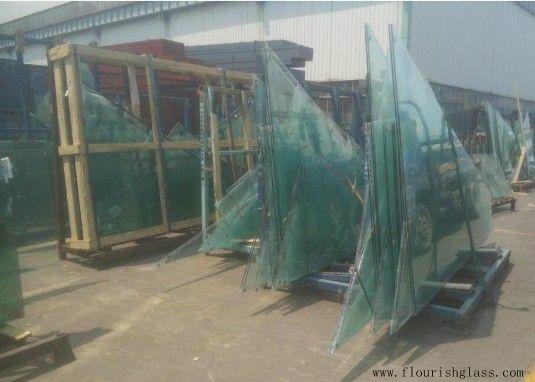 10 mm special-shaped super large triangular tempered glass