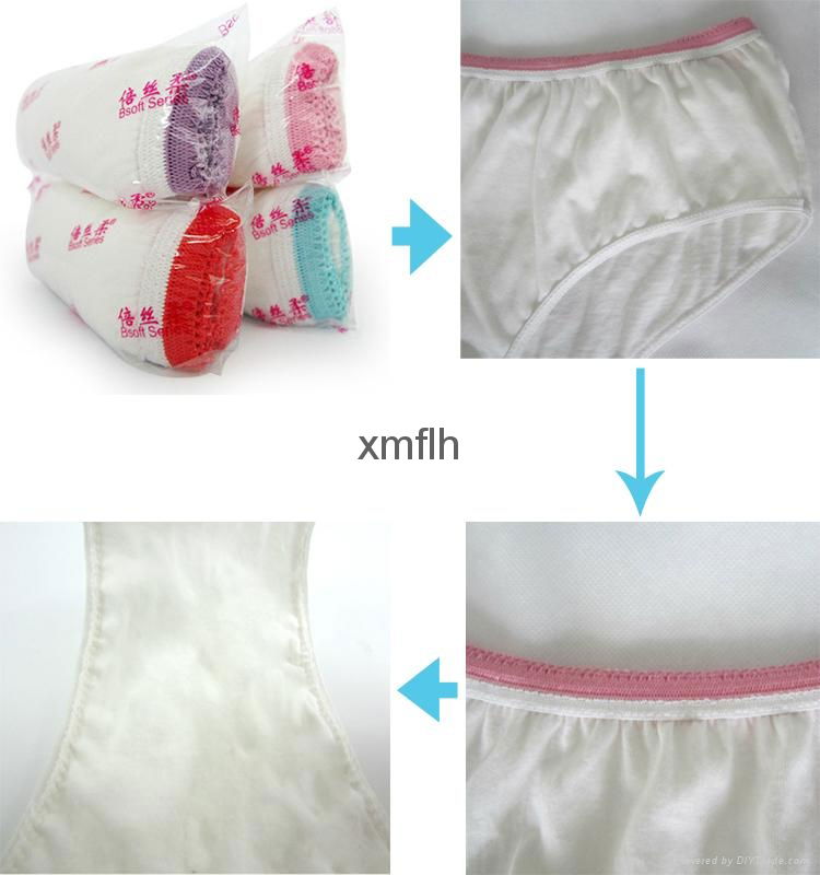 Free panties samples 100 cotton disposable underwear for women at all season 5