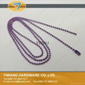 Hot Sale Metal Bead Chain Necklace Ball chain Purple 7