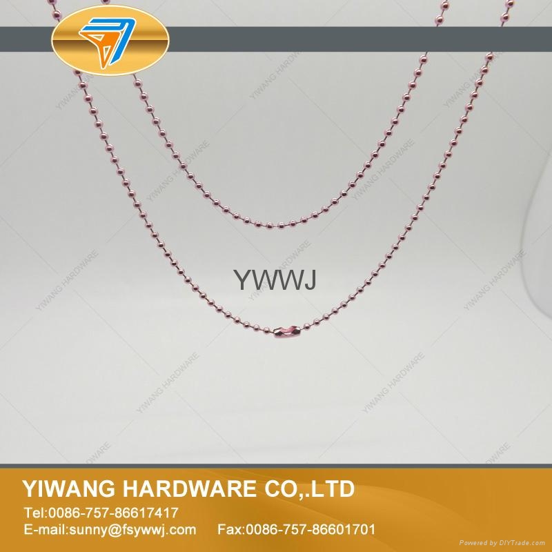 廠家現貨 供應多規格環保金屬珠鏈 彩色珠鏈 金屬鐵珠鏈 4