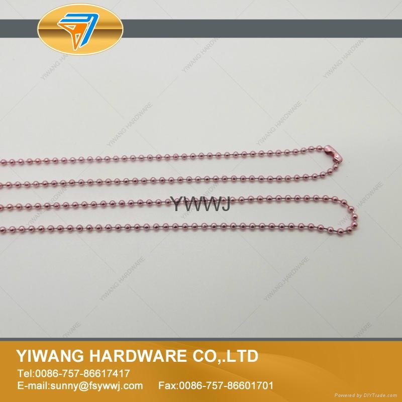 廠家現貨 供應多規格環保金屬珠鏈 彩色珠鏈 金屬鐵珠鏈 3