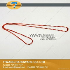 High Quality Electroplating Iron Necklace Bead Chain Wholesale Red