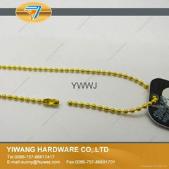 Metal Bead Chain Necklace High Quality Ball chain Necklace Yellow