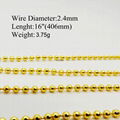 Metal Bead Chain Necklace High Quality Ball chain Necklace Yellow 7