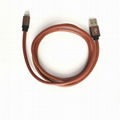 8Pin PU leather usb cable for iPhone 5/6/7 1