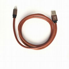 8Pin PU leather usb cable for iPhone 5/6