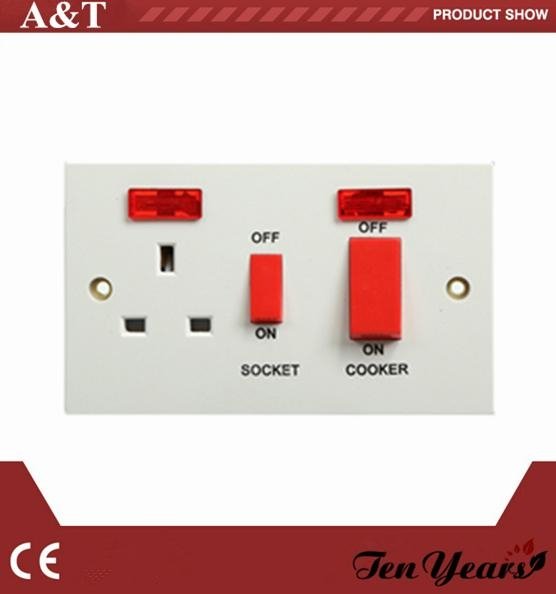 British Range Electrical 45A Cooker Control Switched Socket with LED Indicator 2