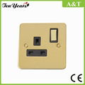 Hot Sale UK 13A 1 Gang 2way Wall Switch Socket 1