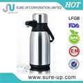 Stainless steel pump lid thermo coffee