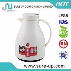Plastic outer glass liner thermal water jug