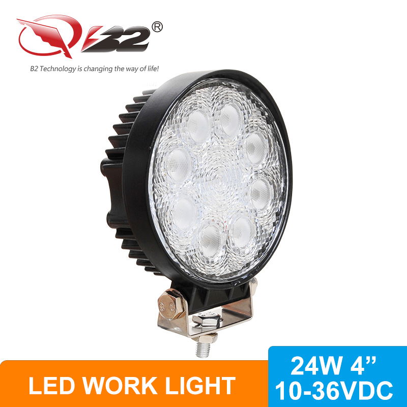 Round 24W LED Work Light with CE RoHS IP67  1